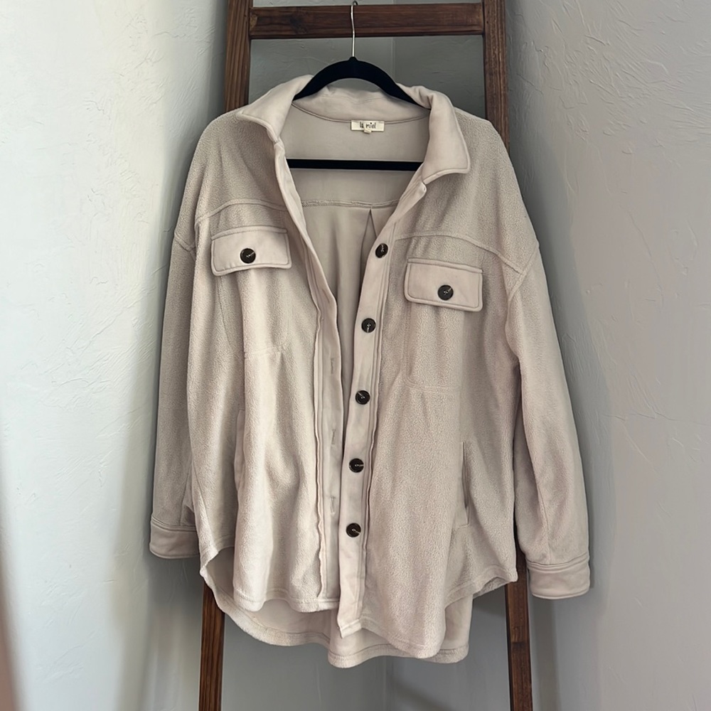 Creme Colored Polyester Jacket